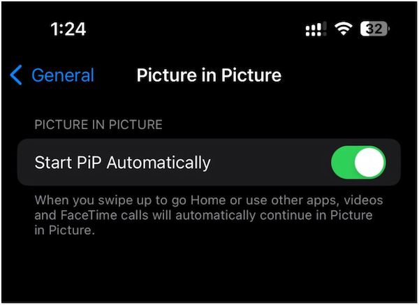 Enable Pip on IOS