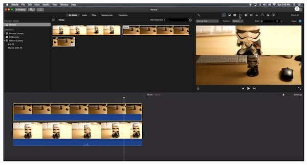how to split a clip in imovie on mac