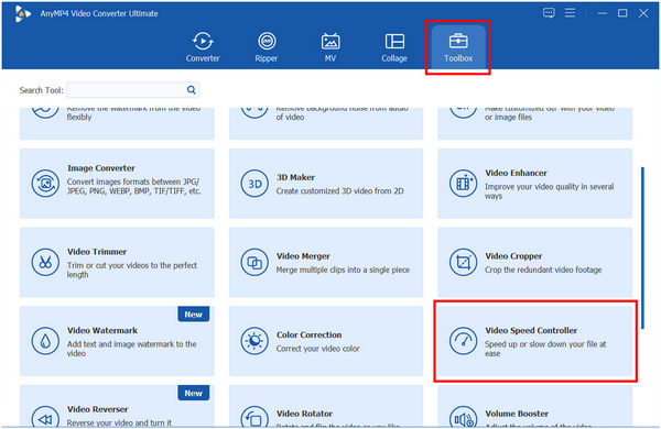 Anymp4 Video Converter Ultimate Toolbox Speed Controller