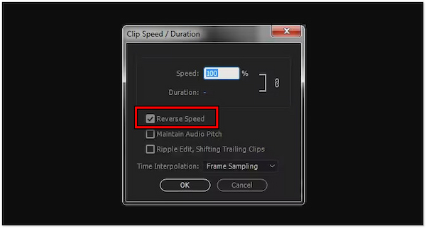 Check Reverse Speed Option